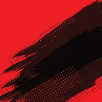 abstract rood achtergrond met zwart grunge en halftone vector