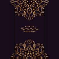 gouden mandala decoratief achtergrond ontwerp vector