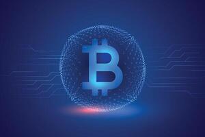 bitcoin blockchain digitaal cryptogeld concept achtergrond vector