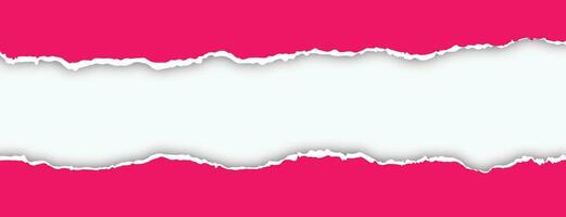 roze gescheurd papier effect banier ontwerp vector