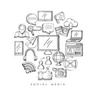 social media iconen vector