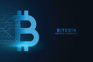 digitaal bitcoin technologie concept achtergrond ontwerp vector