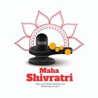 maha shivratri traditioneel festival kaart ontwerp vector