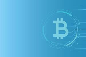virtueel geld bitcoin technologie concept achtergrond vector