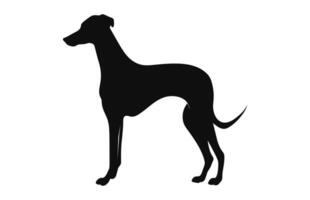 windhond hond vector zwart silhouet vrij