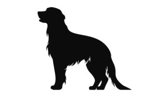 heilige Bernard hond vector zwart silhouet geïsoleerd Aan een wit achtergrond