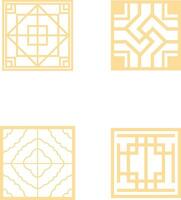 reeks van traditioneel Chinese patroon. oosters stijl vector