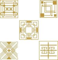 traditioneel Chinese patroon icoon verzameling. oosters stijl. geïsoleerd vector