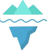 ijsberg platte pictogram vector