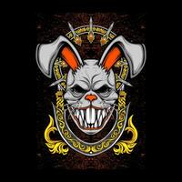 konijn masker illustratie voor t overhemd ontwerp vector