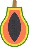 papaja plat icoon vector