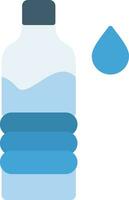 platte pictogram waterfles vector