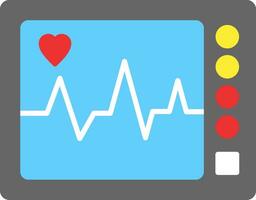 ecg machine vlak icoon vector