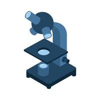 microscoop lab apparaat isometrisch pictogram vector