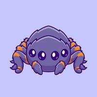 schattig tarantula tekenfilm vector icoon illustratie. dier natuur icoon concept geïsoleerd premie vector. vlak tekenfilm stijl