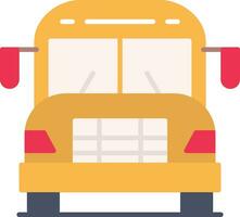 platte pictogram schoolbus vector