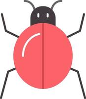 bug plat icoon vector