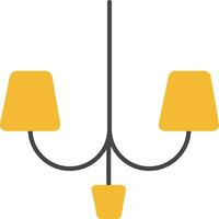 lamp plat pictogram vector