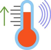 slim temperatuur vlak icoon vector