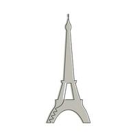 eiffel toren getrokken in een doorlopend lijn in kleur. een lijn tekening, minimalisme. vector illustratie.