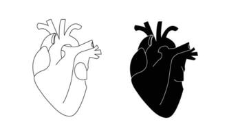 twee hart pictogrammen geïsoleerd Aan wit achtergrond vector