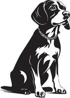 silhouet brak hond schattig vector ontwerp