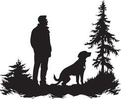 silhouet brak hond schattig vector ontwerp