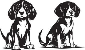 silhouet brak hond schattig vector ontwerp