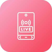 live streaming vector icoon