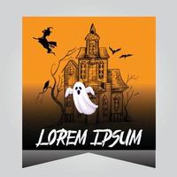 Halloween-postsjabloon voor sociale media vector