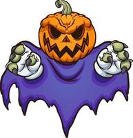 halloween pompoen spook vector