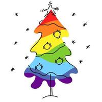 lgbt-kerstboom vector