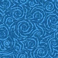 vector blauwe geometrische naadloze patroon van vloeiende spiralen krullen en hoeken.vector nautische geometrische naadloze textuur van gladde en gebroken lijnen.stilized blauwe patroon van waterstroom of golven.