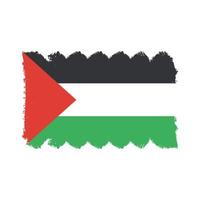 palestina vlag vector met aquarel penseelstijl