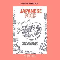 poster van Japans eten restaurant vector