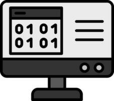 binair code vector icoon