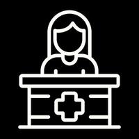 receptioniste vector icon