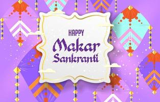 achtergrond van makar sankranti vector