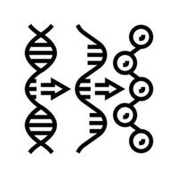 gen uitdrukking cryptogenetica lijn icoon vector illustratie