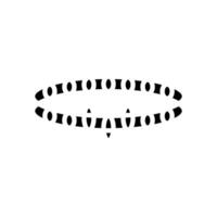 choker sieraden mode glyph icoon vector illustratie