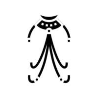 lichaam keten sieraden mode glyph icoon vector illustratie