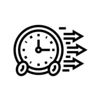 timeboxing tijd beheer lijn icoon vector illustratie