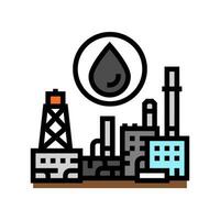 petrochemie olie industrie kleur icoon vector illustratie