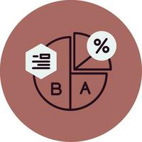 cirkeldiagram vector pictogram