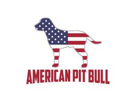 Amerikaans staand pitbull logo vector