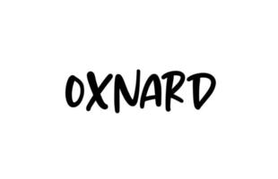 oxnard city handgeschreven typografie word tekst hand belettering. moderne kalligrafie tekst. zwarte kleur vector