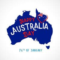 gelukkig Australië dag ansichtkaart ontwerp. sociaal media poster. creatief Proficiat. vector