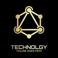 technologie logo ontwerp vector sjabloon voor zakelijke identiteit, technologie, biotechnologie, internetten, systeem, kunstmatig intelligentie- en computer.