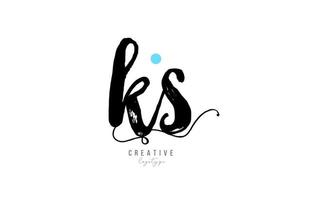 ks ks vintage letter alfabet combinatie logo pictogram handgeschreven ontwerp voor bedrijfsactiviteiten vector