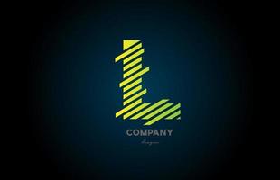 l groen alfabet letter logo pictogram ontwerp voor zaken en bedrijf vector